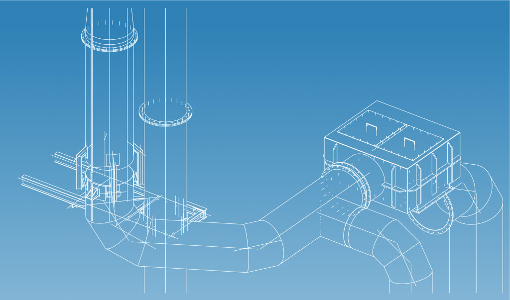 Graphique de tuyaux industriels